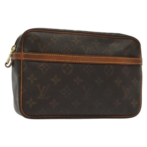 LOUIS VUITTON Monogram Compiegne 23 Clutch Bag LV Auth - Picture 1 of 15